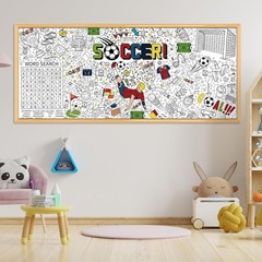Vibrant Soccer Coloring Tablecloth – Creative Fun for Kids’ Parties & Classrooms