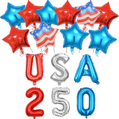 16 Pcs Fourth of July Decorations Balloons Kit, Patriotic Red White Blue USA Sta