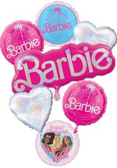 Barbie’s Birthday Party Supplies 7pc Foil Balloon Bouquet Decorations