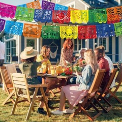 36 FT Cinco De Mayo Decorations, 2 Pack Mexican Party Banner, Plastic Fiesta Ban