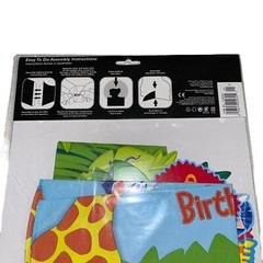 Rare Amscan Jungle Animals Balloon Table Decoration Happy Birthday Party Lion