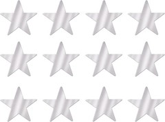 Elegant Metallic Star Cutouts – 3.75 Inches, Perfect for Graduation and More