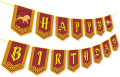 Happy Birthday Decorations Banner Pre-Strung Magic Wizard School Party Banner Wi