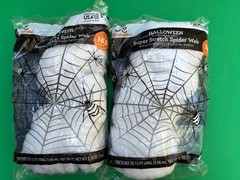 Halloween 2 Pack Spider Webs-Spooky Holiday Decoration -party Prop-FREE SHIP