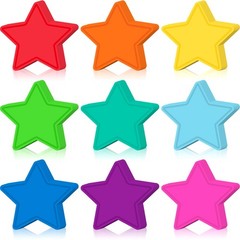 108 Pcs Star Cutouts Bulletin Board Paper Die Cut Watercolor 3.15 In Decor