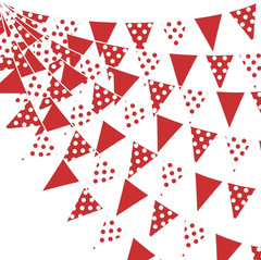 32Ft Gender Reveal Party Decorations Pink and Blue Circle Dot Pennant Triangle B