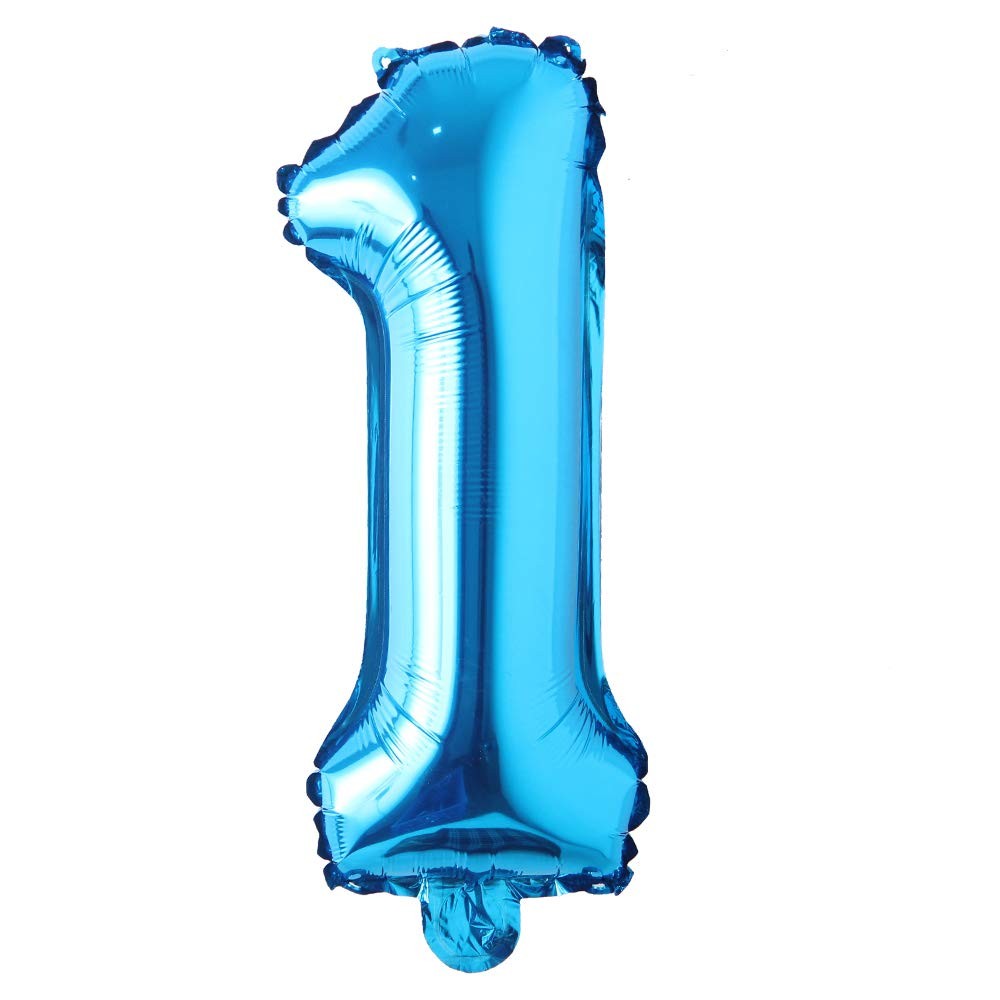 16″ inch Single Blue Alphabet Letter number Balloons Aluminum Hanging Foil Film