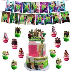 Zombie High Birthday Party Decor Supplies Balloons Banner Cake Toppers Kids