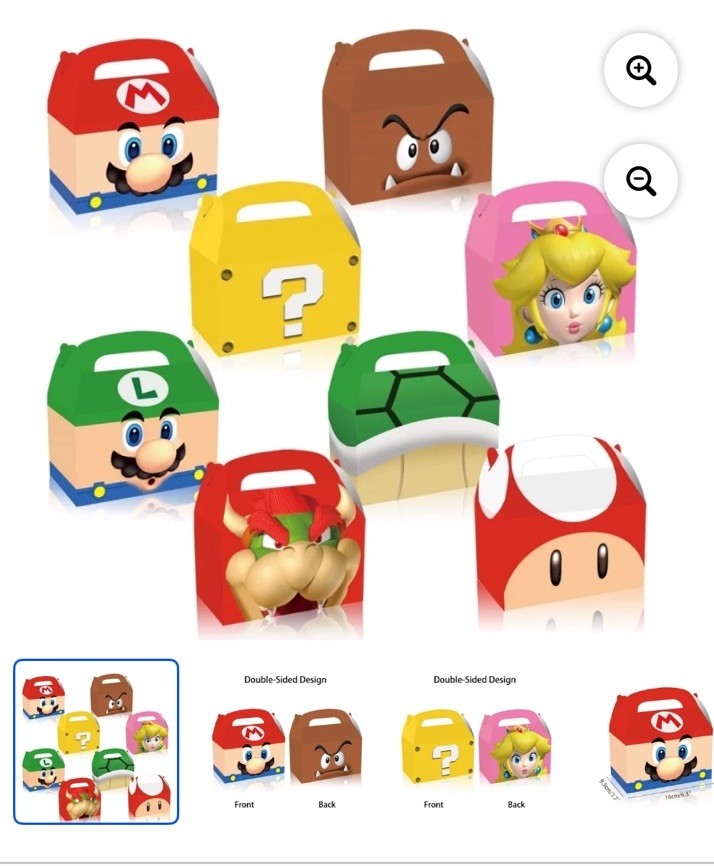Super Mario Bros. Paper Party Boxes Lunch Gift (16)