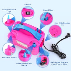 Balloon Pump Electric, Portable Automatic Dual Nozzle Inflator 110V 600W with…