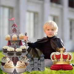 Medieval Castle Cupcake Stand Medieval Knight Birthday Party Decorations 3 Tiere