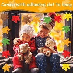 300 PCS Thanksgiving Fall Leaves Bulletin Board Decorations Glitter Maple