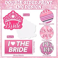 Bachelorette Party Double Sided Large Photo Booth Props 24 Designs 11 x 5.5