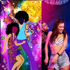 Disco Door Banner 3X6 Ft 70S Party Decorations 70S Theme Photo Props Disco Party