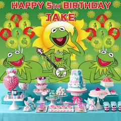 Kermit The Frog Personalised Custom Banner Backdrop Party Supplies Birthday Gift