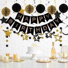 meowtastic Birthday Decorations Happy Birthday Banner with Honeycomb Balls | …