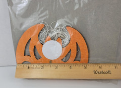 3D Halloween Tissue Paper Garlands 2 Orange Pumpkin and 3 Orange Bat 9 Feet Each