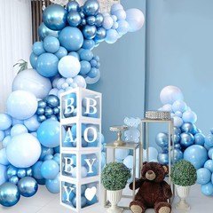 Baby Shower Decorations for Boy – Navy Blue Baby Blue Different Sizes Light B…