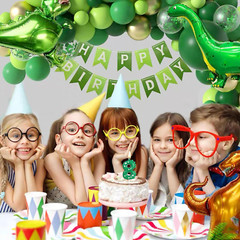 Green Number 2 Dinosaur Candle for Boy Birthday Party Decorations, 2Nd Birthday