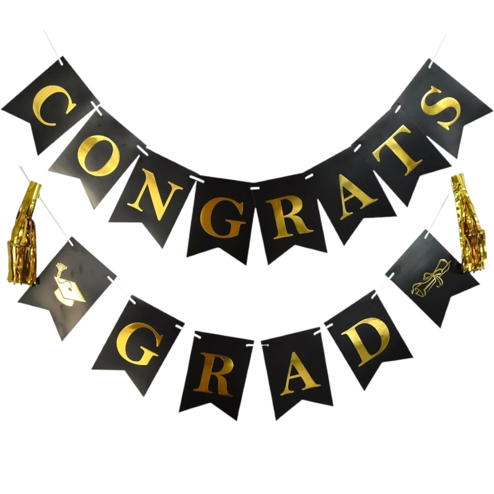 Congrats Grad Banner10 Feet Cardboard