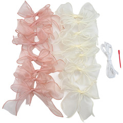 15pcs Bow Garland for Wall Backdrop Wedding Birthday Festive Room Decor