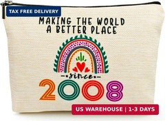 18th Birthday Decorations for Girls, 18 Year Old Girl Makeup Bags, 2008 Cool 18t