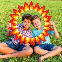 Fire Birthday Party Decorations Theme Photo Booth Prop Picture Frame Truck Decor