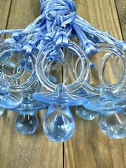 Baby Shower blue pacifiers with blue string 12Pcs in each bag – Craft Supply