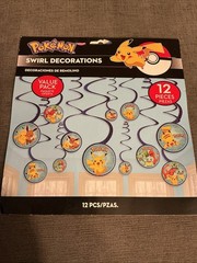 New Pokemon Swirl Decorations Birthday Party Pikachu Charizard Meowth