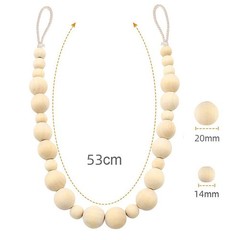 Functional Decorative Wooden Bead Tiebacks Set of 2 Your Drapery Needs