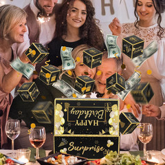 Birthday Surprise Gift Box Explosion for Money, Exploding Money Gift Box for Cas