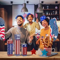 Extra Large 3-Piece Wooden Firecracker Set – Perfect for Patriotic Celebrations