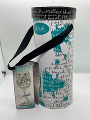 Delish Happy Birthday Wine Glass ~ 9″ Tall NIB
