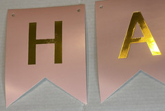 Happy Birthday Banner Pink & Gold