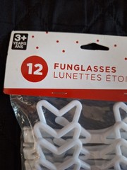 American Independence Red White Blue Star Party Funglasses Eyewear 12pc One Size