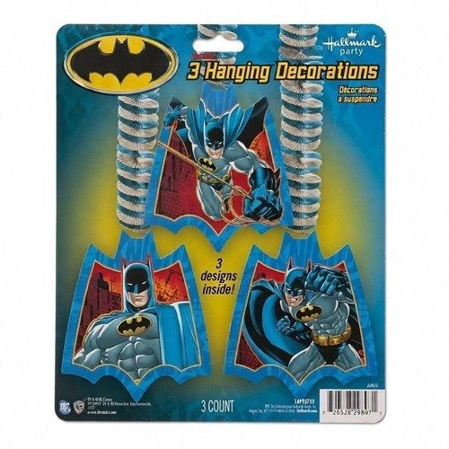Hallmark Batman Hanging Decorations 3 Pack Foil Swirl Ceiling Party Supplies