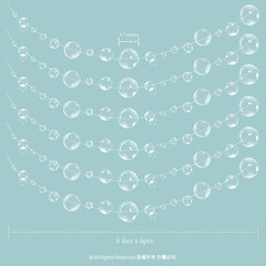 Under The Sea Bubble Garland 36Ft Ocean Mermaid Party Hanging Decorations Set