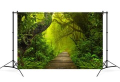 Forest Tree Tropical Rainforest Jungle Backdrop Party Photo Background Banner