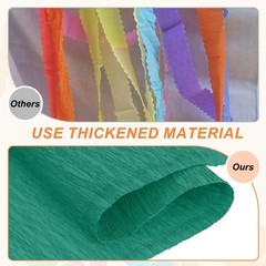 2 Pack Black Green Crepe Paper Roll 7.9ft Long 20 inch Wide for Party Decor