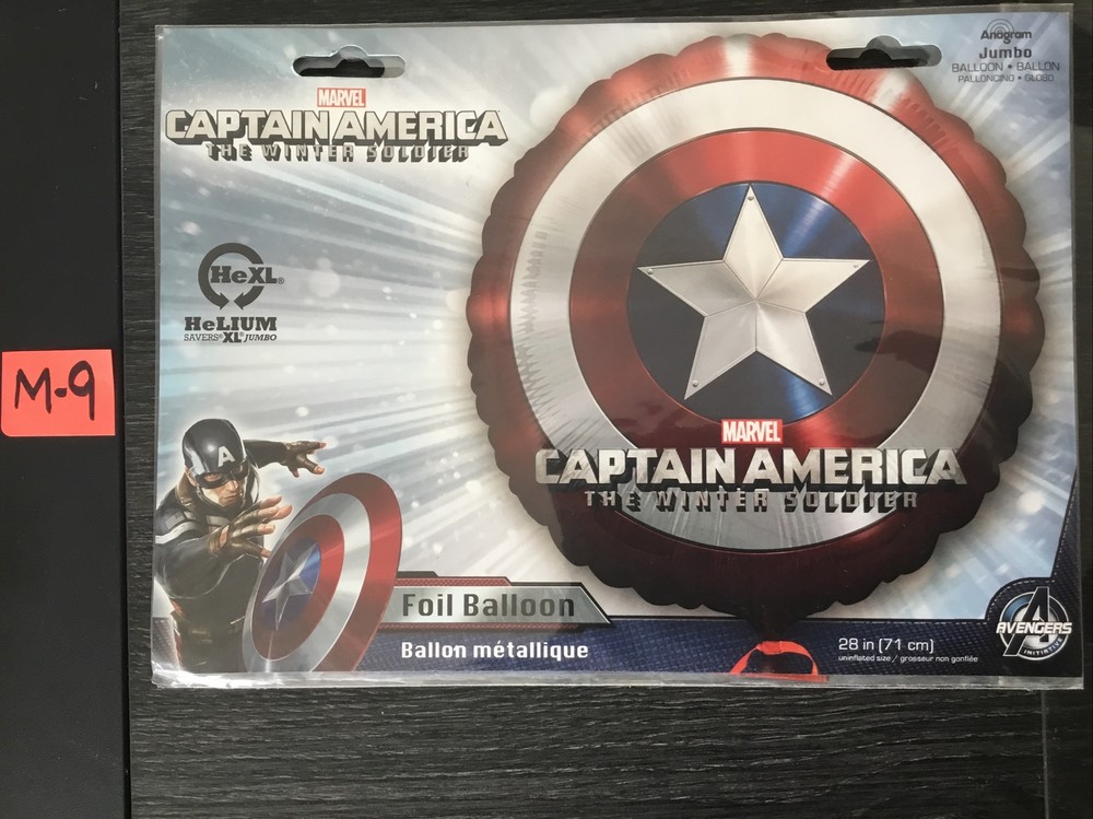 28″ Captain America The Winter Soldier Foil Mylar Party Balloon, Pack of 1