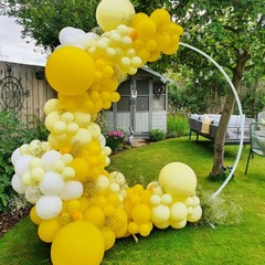 122pcs Yellow Balloon Arch Kit, 18 12 10 5 inch Yellow Latex Balloons Differe…