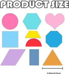 Star Heart Paper Cut-Outs, Assorted Color Shape Cards for Decor &DIY Crafts | CO