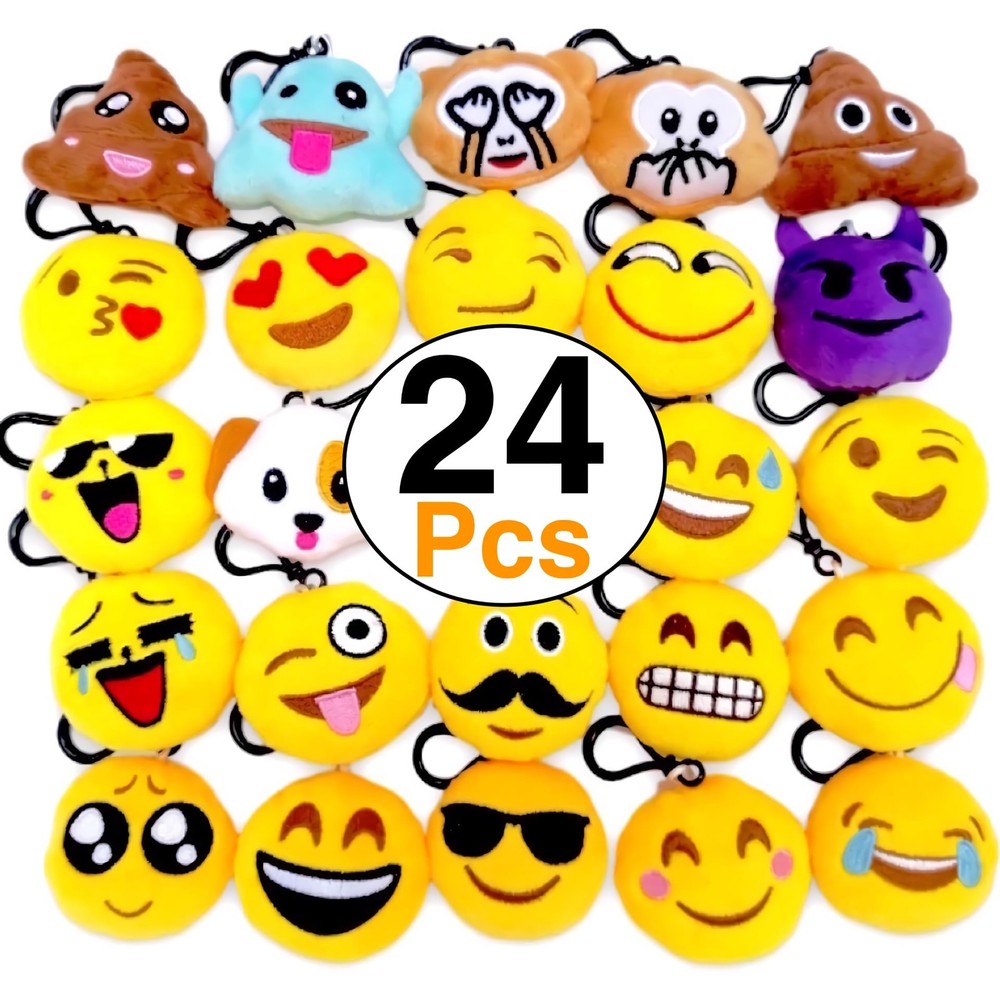 OHill 24 Pack Plush Pillows Mini Keychain for Birthday Party Home Decoration