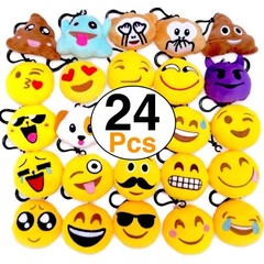 OHill 24 Pack Plush Pillows Mini Keychain for Birthday Party Home Decoration