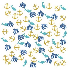 INNORU Nautical Theme It’s a Boy Confetti Glitter, Ship Anchor Confetti, Baby Sh