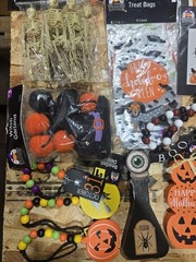 Bulk Halloween Decorations Set of 45 Pc , Pumpkin Carving KitParty Pack, Spiders