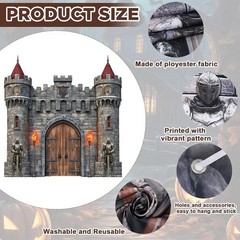 Colorful Medieval Castle Door Covers – Perfect for Birthday & Halloween