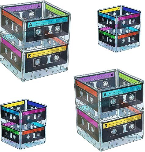 Cassette Tape Bucket Centerpiece 4 Pack 80s Party Supplies 90’s Theme Birthda…