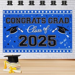 Graduation Decorations 2025 Banner – Class of 2025 Graduation Photo Backdrop