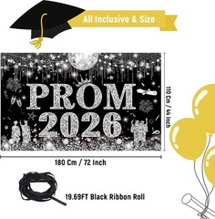 Graduation Decorations Class of 2026, Extra Large Fabric Congrats Grad